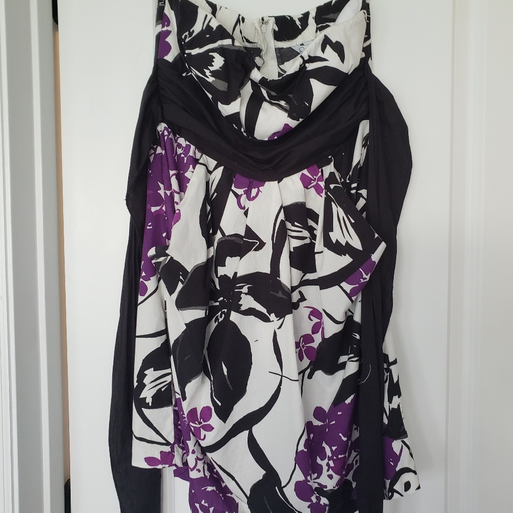 Strapless dress with pockets